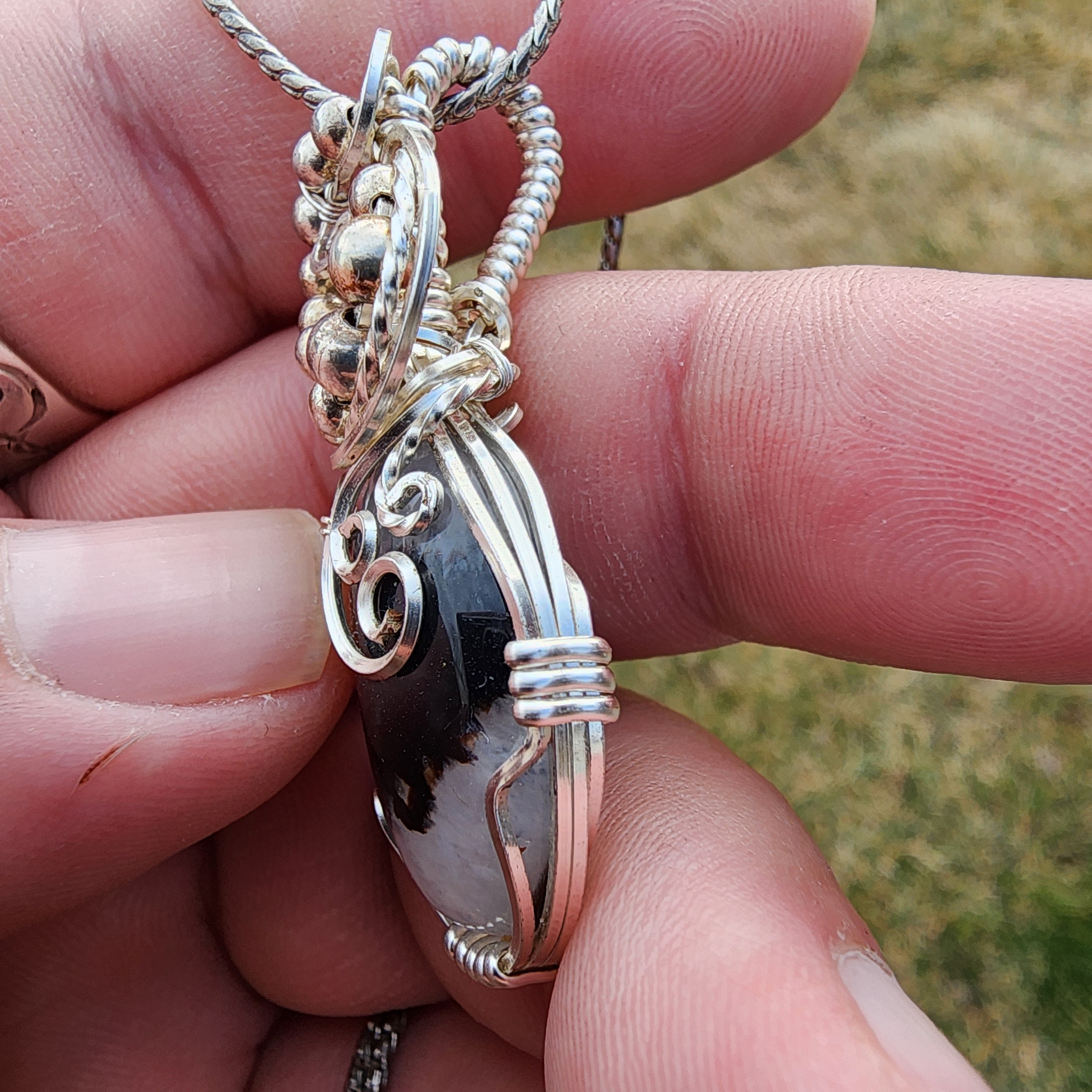 Black Agate Pendant