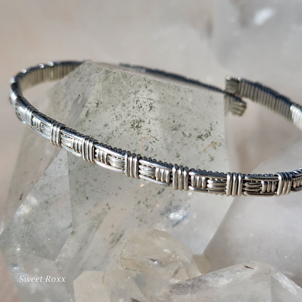 Sterling Silver Hand Woven Adjustable Bracelet