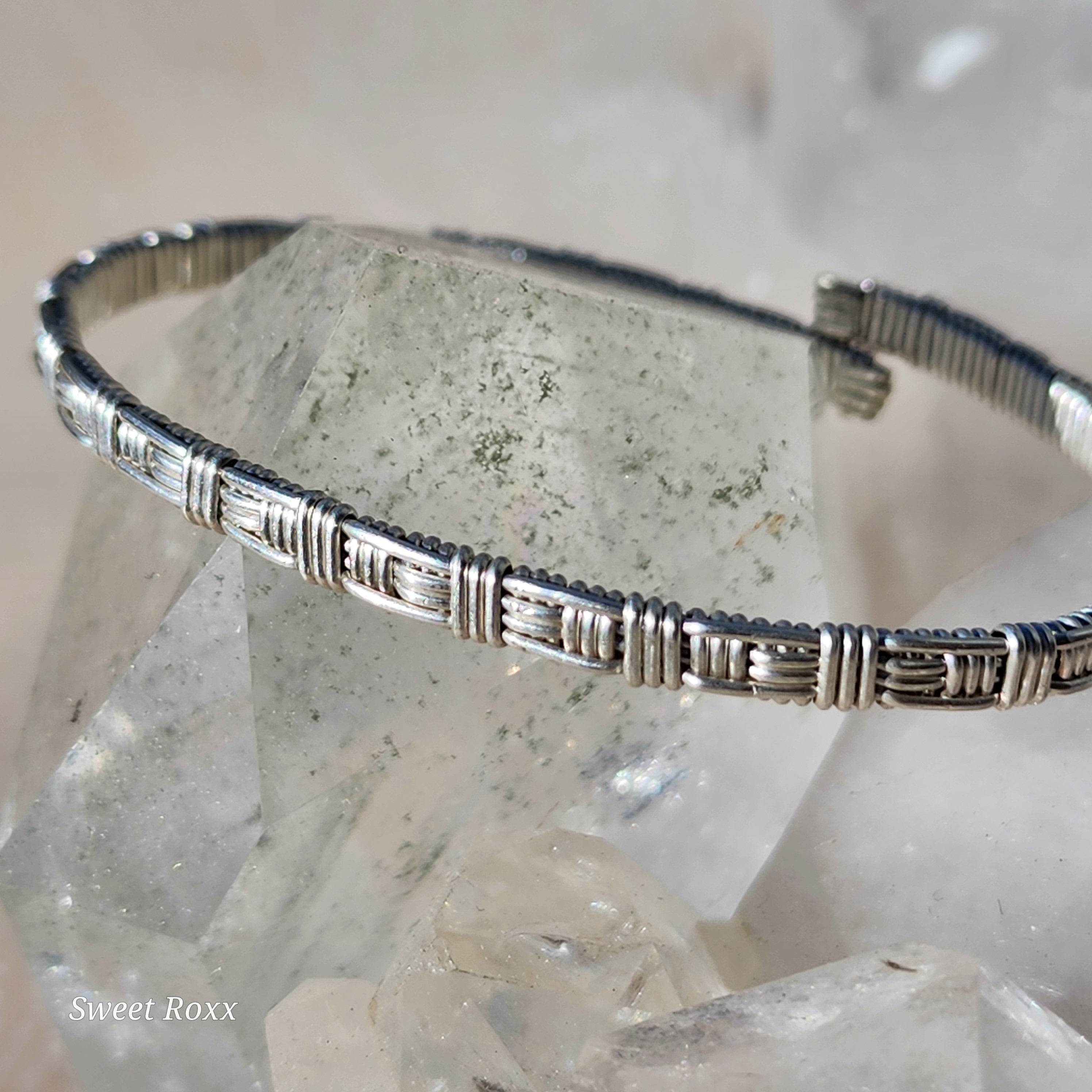 Sterling Silver Hand Woven Adjustable Bracelet