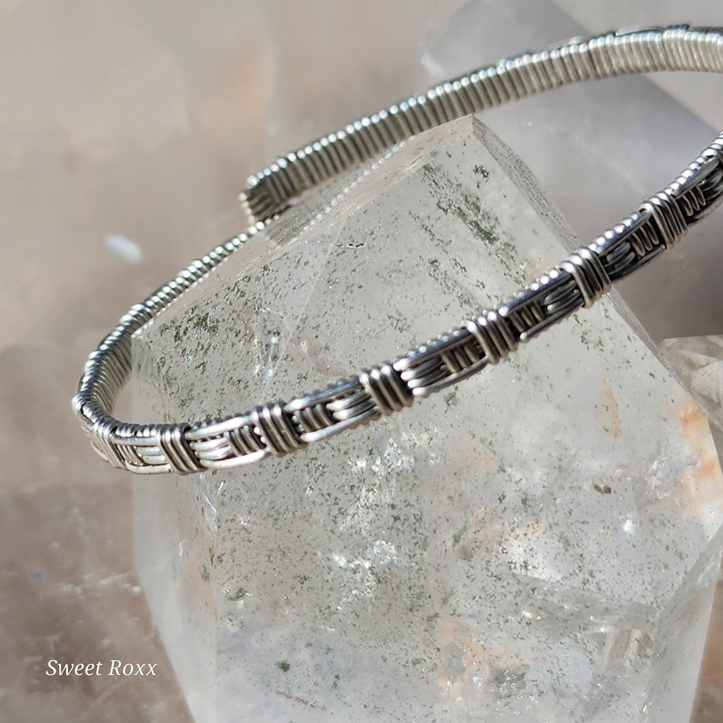 Sterling Silver Hand Woven Adjustable Bracelet