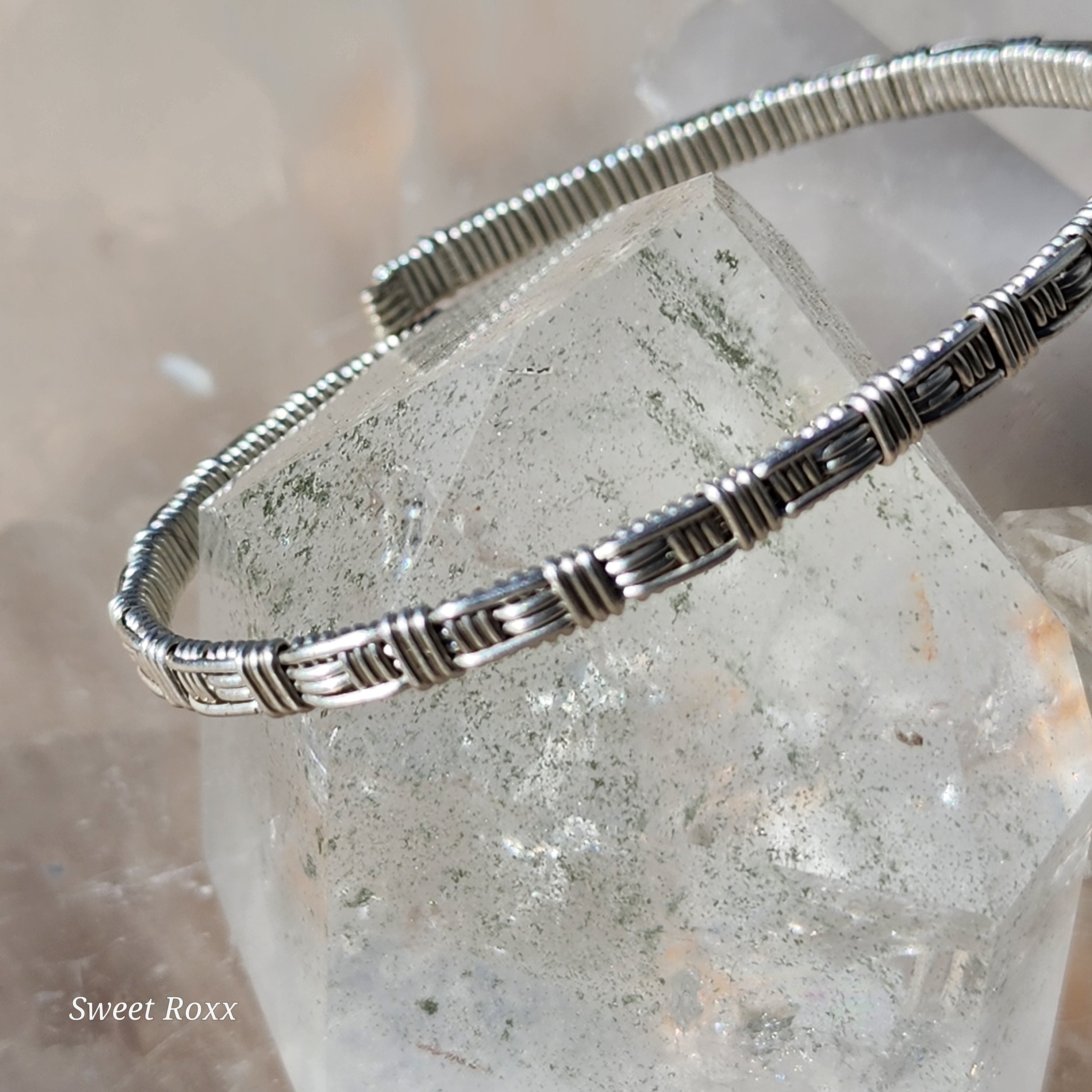 Sterling Silver Hand Woven Adjustable Bracelet