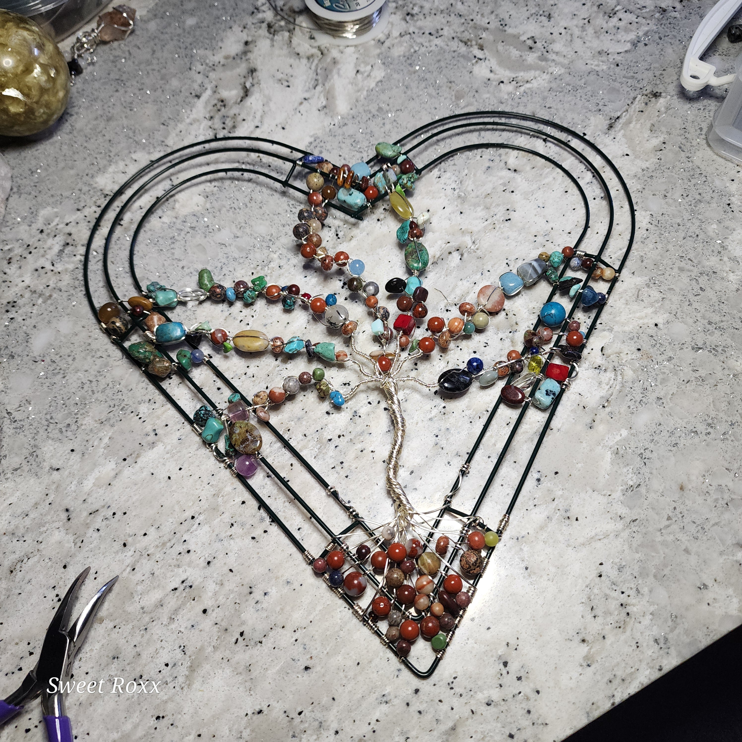 Hanging Heart Tree Charm - House Jewelry