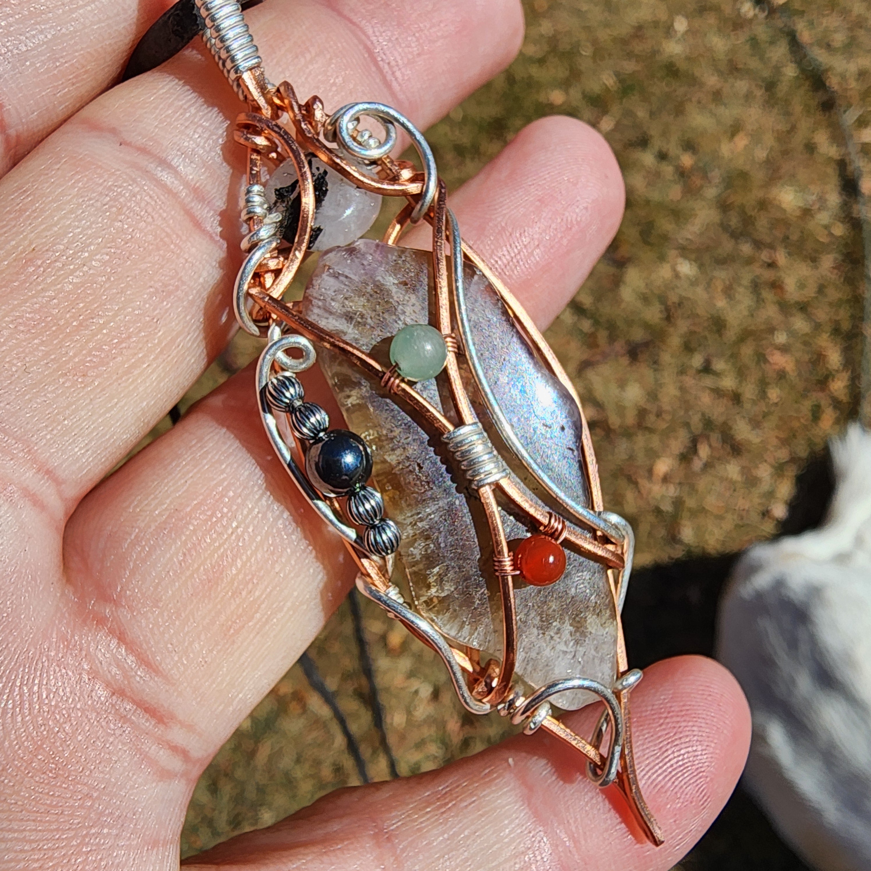 Sacred Seven Amethyst Pendant