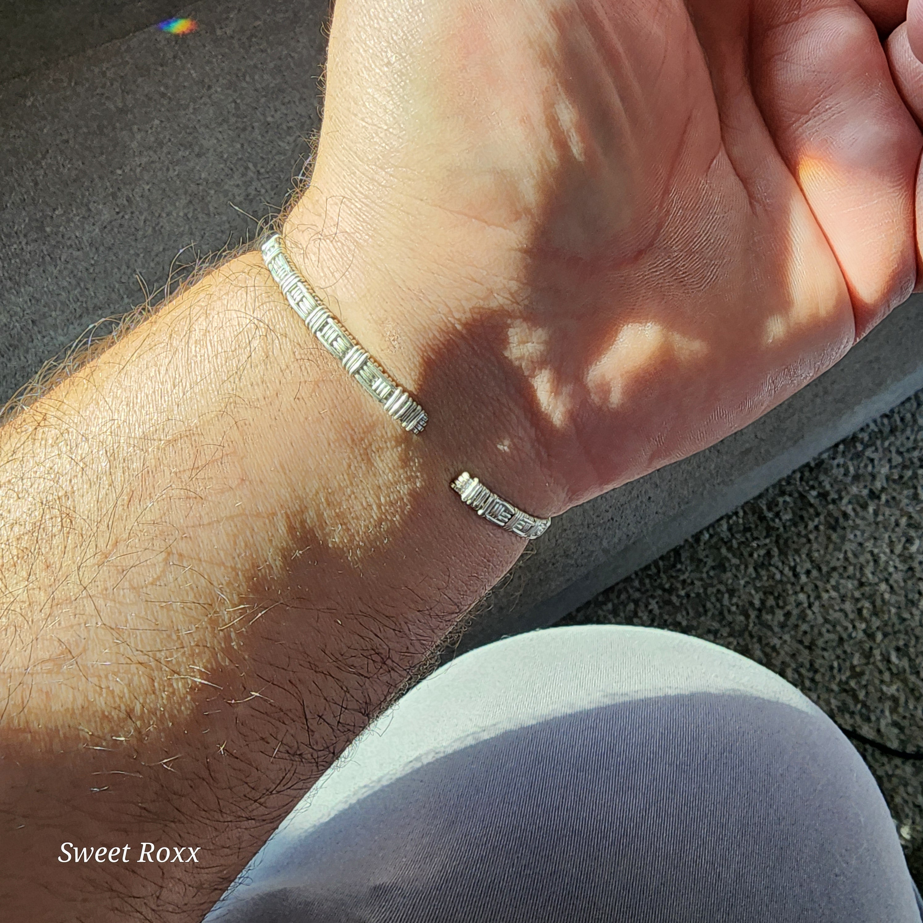 Sterling Silver Hand Woven Adjustable Bracelet