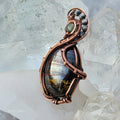 Divine Masculine Tiger Iron Pendant in Vintage Copper