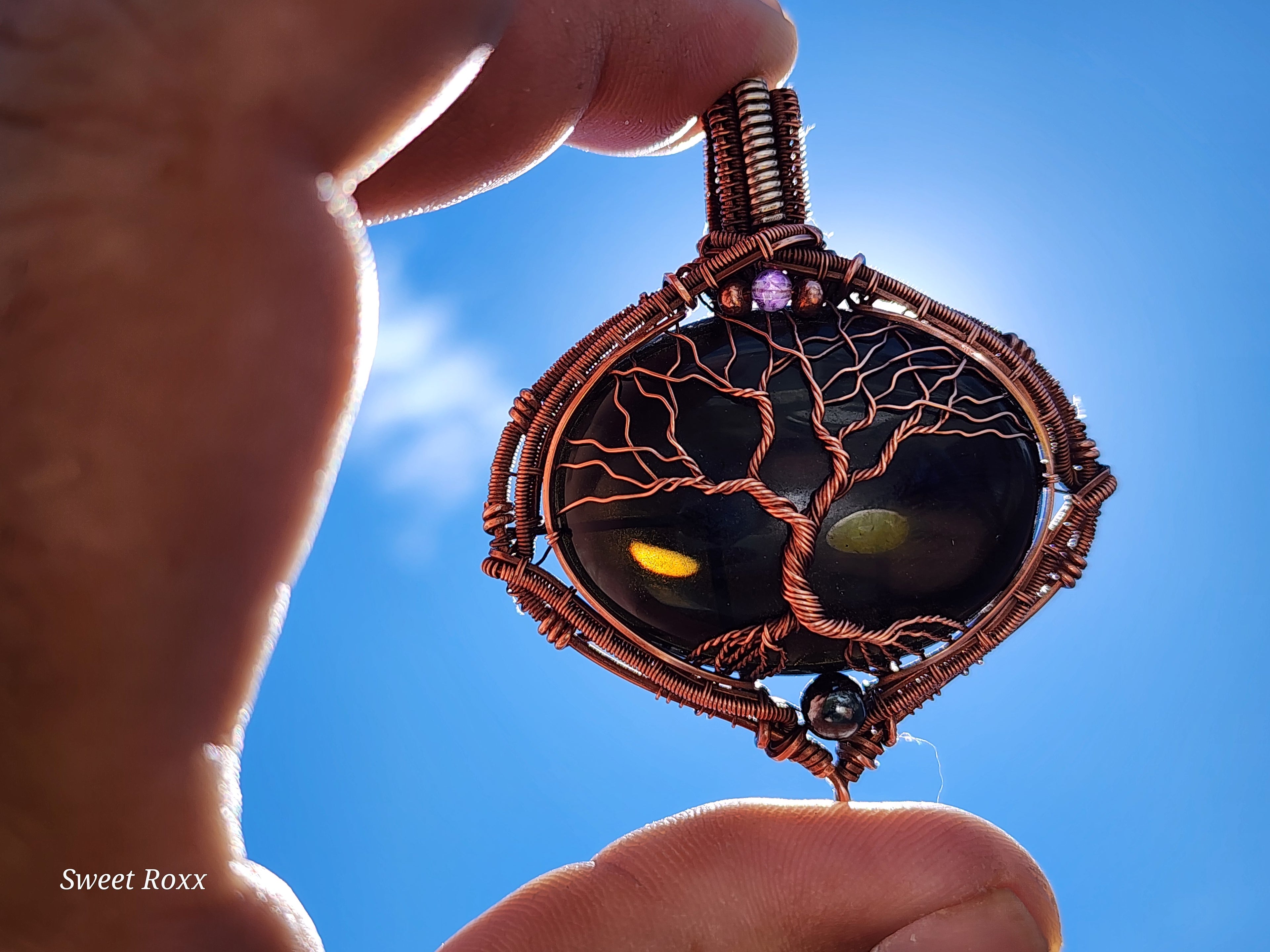 Obsidian Sovereignty Tree Talisman
