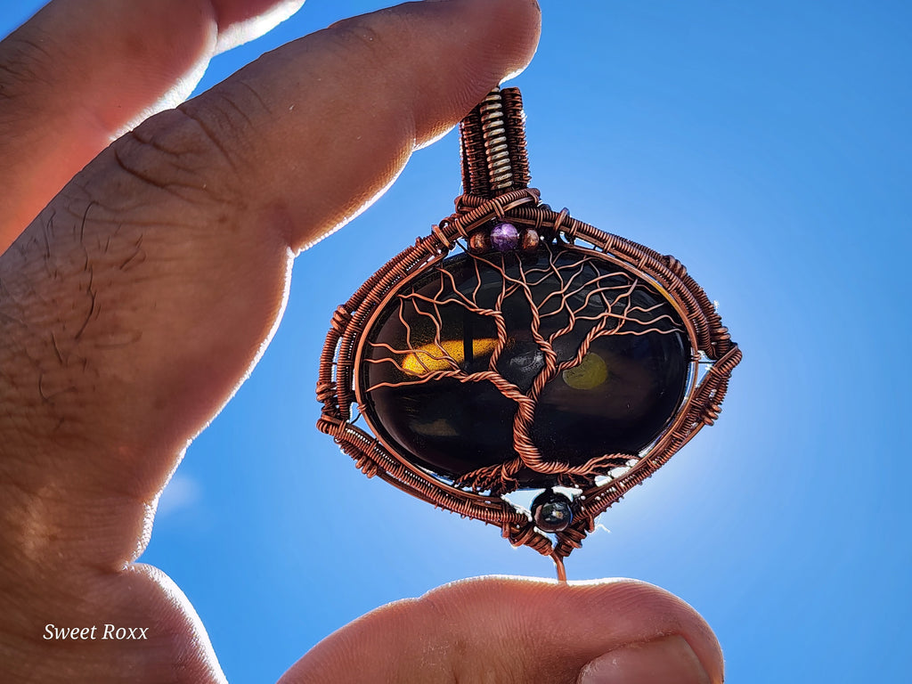 Obsidian Sovereignty Tree Talisman
